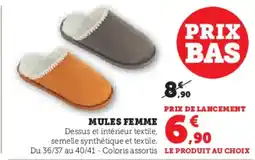 Hyper U Mules femme offre