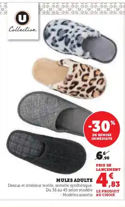 Hyper U Mules adulte offre