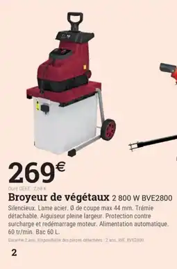 Espace emeraude Broyeur de végétaux offre