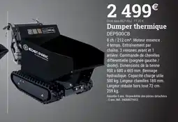 Espace emeraude Dumper thermique DEP500CB offre