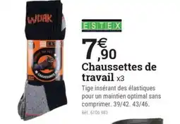 Espace emeraude ESTEX Chaussettes de travail x3 offre