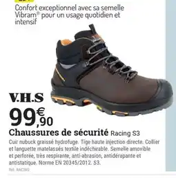 Espace emeraude Chaussures de sécurité Racing S3 offre