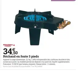 Espace emeraude Réchaud en fonte 3 pieds offre