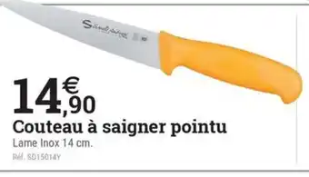 Espace emeraude Couteau à saigner pointu offre