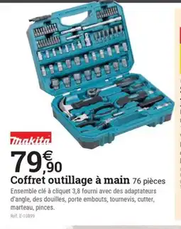 Espace emeraude MAKITA Coffret outillage à main 76 pièces offre