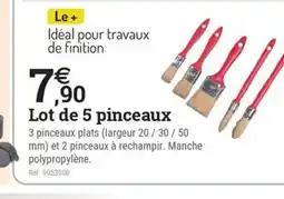 Espace emeraude Lot de 5 pinceaux offre