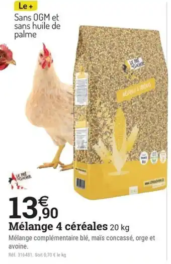 Espace emeraude Mélange 4 céréales offre