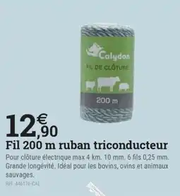 Espace emeraude Fil 200 m ruban triconducteur offre