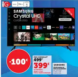 Hyper U SAMSUNG Téléviseur 55" uhd 4k offre
