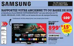 Hyper U SAMSUNG Téléviseur 65" qled offre
