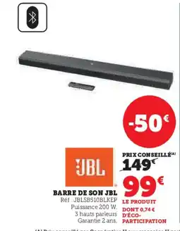 Hyper U JBL Barre de son offre