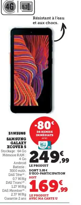 Hyper U SAMSUNG Galaxy xcover 5 offre