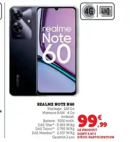Hyper U REALME Note n60 offre