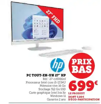 Hyper U HP Pc tout-en-un 27" offre