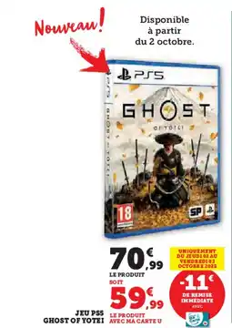 Hyper U Jeu ps5 ghost of yotei offre