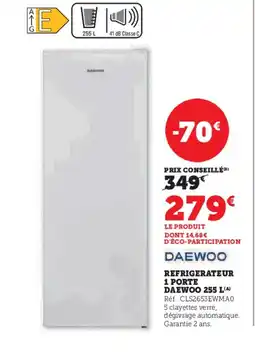 Hyper U DAEWOO Refrigerateur 1 porte offre