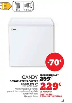 Hyper U CANDY Congelateur coffre offre