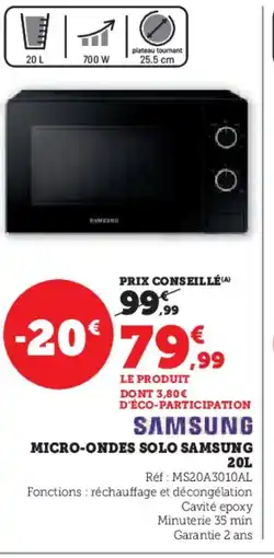 Hyper U SAMSUNG Micro-ondes solo offre