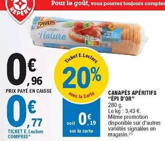 E.Leclerc Canapés apéritifs offre