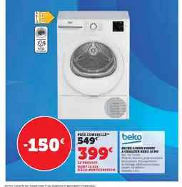 Hyper U BEKO Seche-linge pompe a chaleur offre