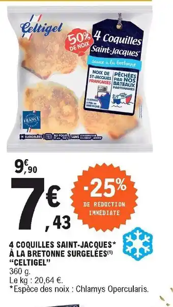 E.Leclerc 4 Coquilles Saint-Jacques offre