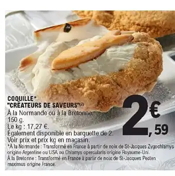 E.Leclerc Coquille Créateurs de Saveurs offre
