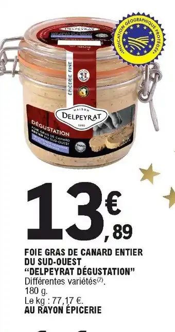 E.Leclerc Foie Gras de Canard Entier Du Sud-Ouest offre