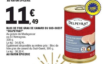 Bloc de Foie Gras de Canard Du Sud-Ouest