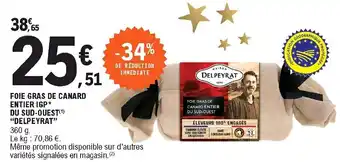E.Leclerc Foie Gras de Canard Entier IGP offre