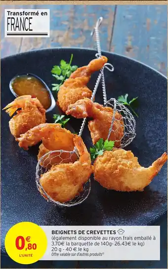 Intermarché Beignets de crevettes offre