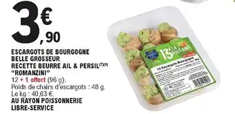 E.Leclerc Escargots de Bourgogne Belle Grosseur offre