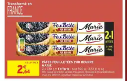 Intermarché MARIE Pâtes feuilletées pur beurre offre