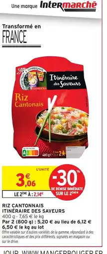 Intermarché ITINÉRAIRE DES SAVEURS Riz cantonnais offre