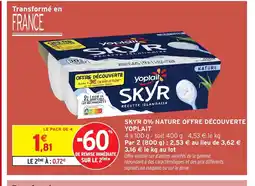 Intermarché YOPLAIT Skyr 0% nature offre découverte offre