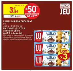 Intermarché LULU L'ourson chocolat offre