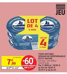 Intermarché PETIT NAVIRE Thon entier démarche responsable offre