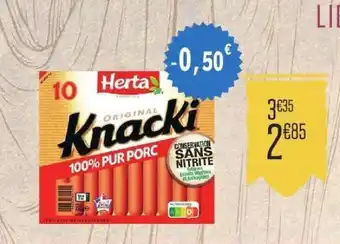 E.Leclerc Herta Original Knacki 100% Pur Porc offre