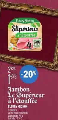 E.Leclerc Jambon Le Supérieur à l'Étouffée offre