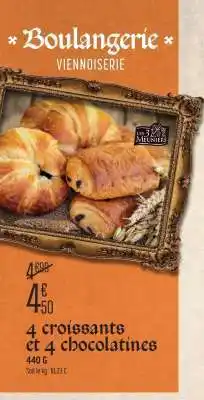 E.Leclerc 4 croissants et 4 chocolatines offre