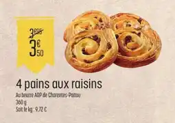 E.Leclerc 4 PAINS AUX RAISINS offre