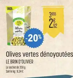 E.Leclerc Olives vertes dénoyautées offre
