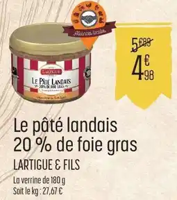 E.Leclerc LE PÂTÉ LANDAIS 20% DE FOIE GRAS offre