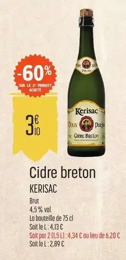 E.Leclerc Cidre breton KERISAC offre