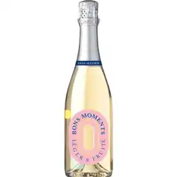 Carrefour Market BOISSON EFFERVESCENTE À BASE DE VIN DÉSALCOLISÉ Bons Moments Bulles 0% offre