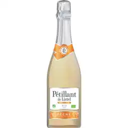 Carrefour Market BOISSON PETILLANTE SANS ALCOOL À BASE DE JUS DE RAISIN BIO Listel Pêche Sans Alcool offre