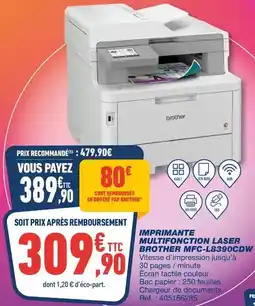 Bureau Vallée Brother - imprimante multifonction mfc-l8390cdw offre