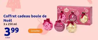 Action Coffret cadeau boule de noël offre