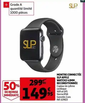 Auchan Montre Connectée Slp Apple Watch2 42mm Reconditionnée offre