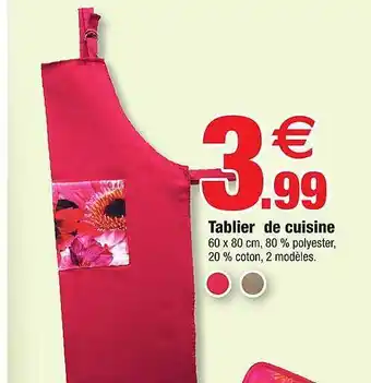 Bazarland Tablier De Cuisine offre