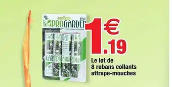 Bazarland Le Lot De 8 Rubans Collants Attrape-mouches offre